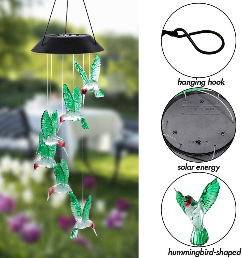 SolarWings™ | Solar powered hummingbird lighting! - UpLivings