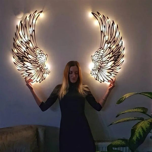 MetalWings™ | 1 Pair Angel Wings Wall Art with LED Lights!