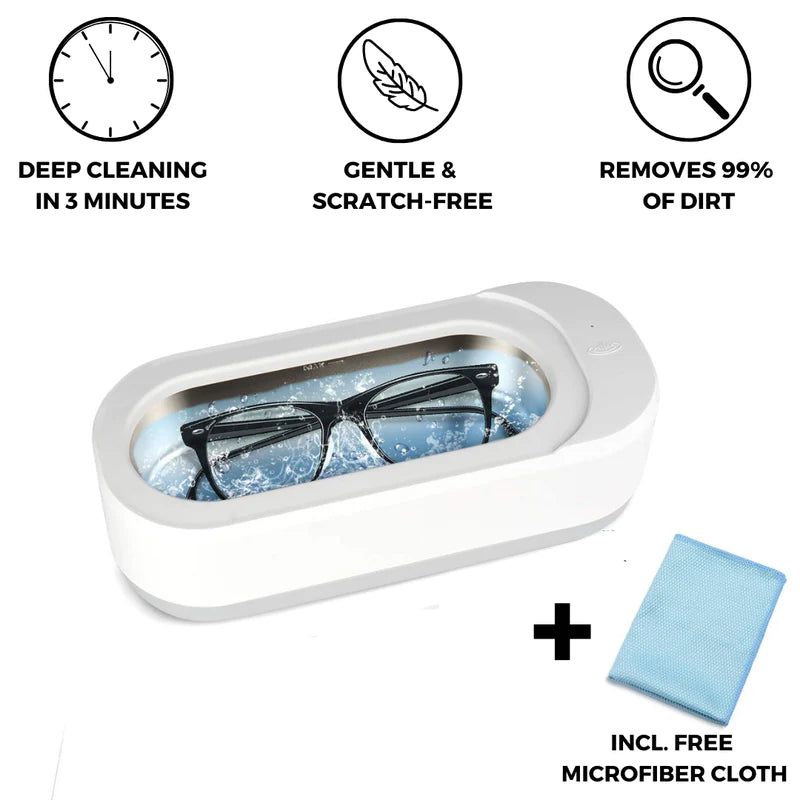 SonicClean™ | Ultrasonic Cleaner + FREE Microfiber Cloth!