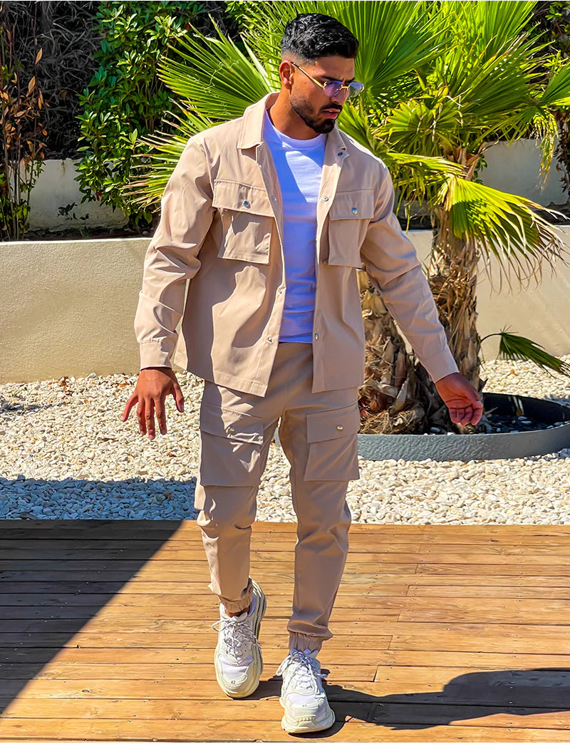 Two-piece Streetwear Full Cargo Set - UpLivings