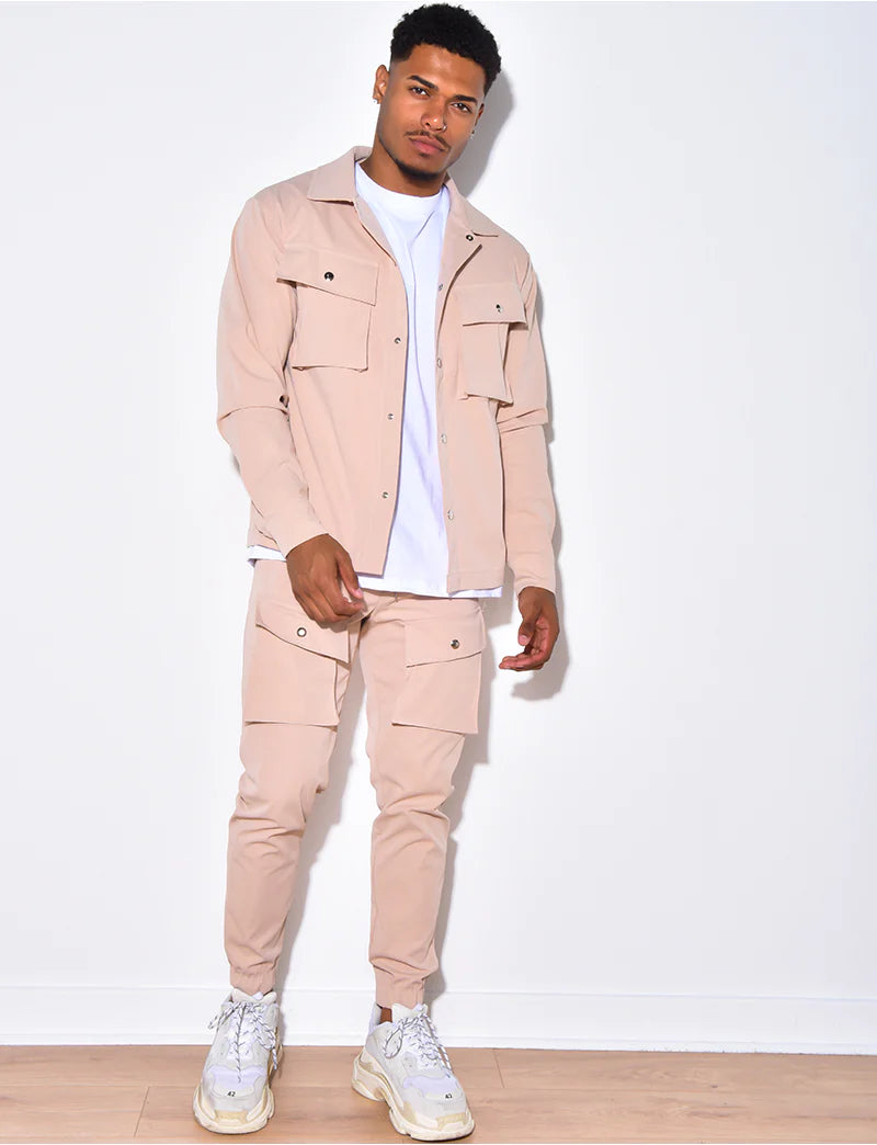 Two-piece Streetwear Full Cargo Set - UpLivings