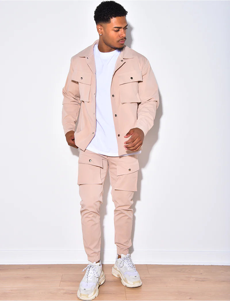 Two-piece Streetwear Full Cargo Set - UpLivings