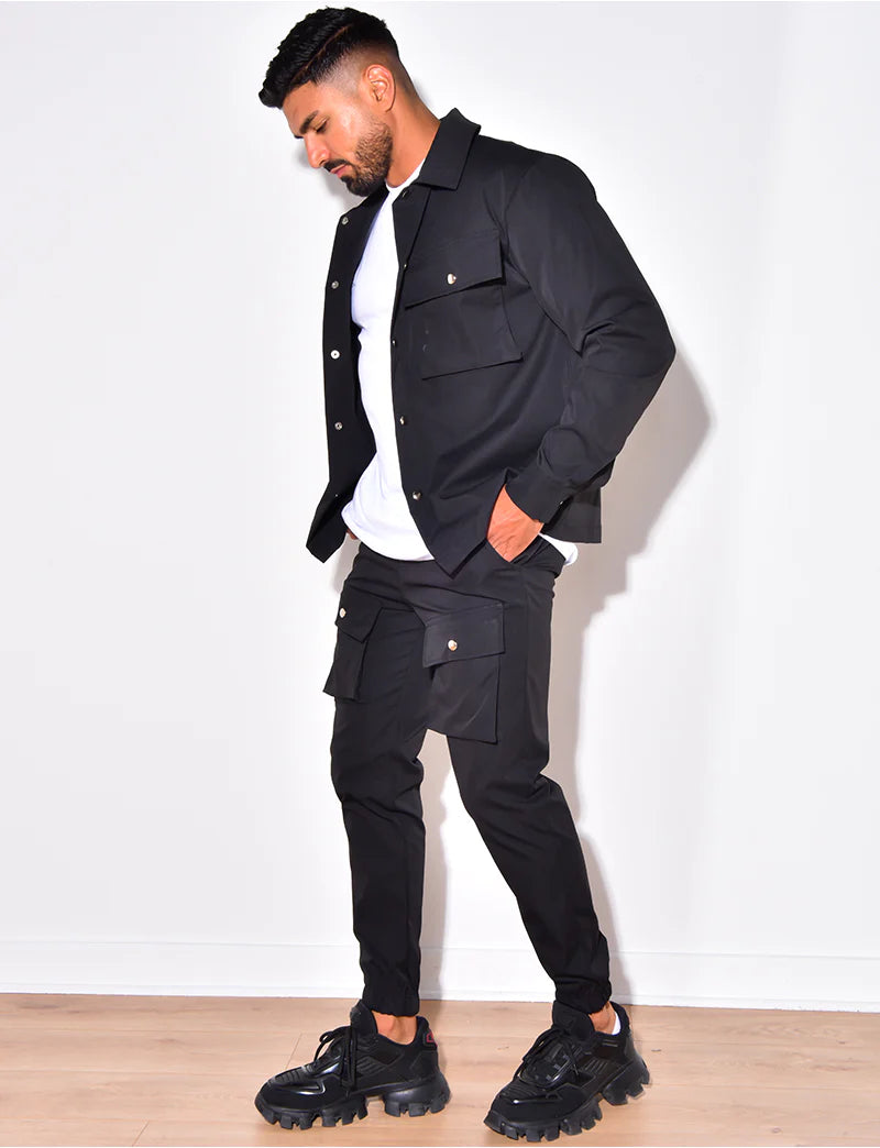 Two-piece Streetwear Full Cargo Set - UpLivings