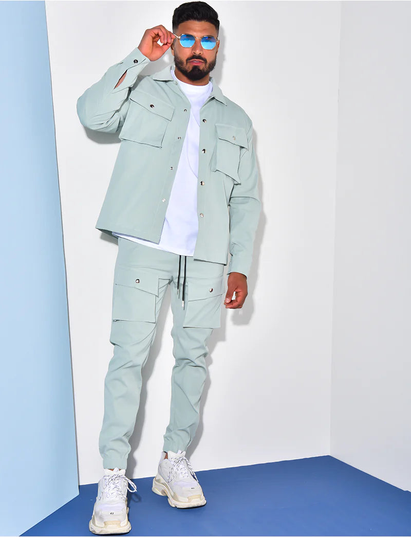 Two-piece Streetwear Full Cargo Set - UpLivings