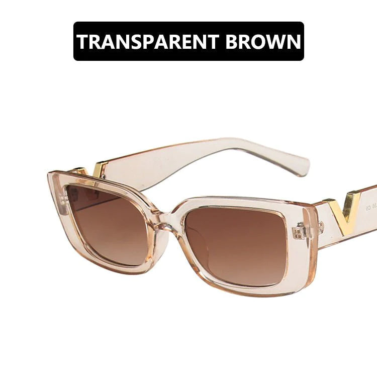 RetroGlasses™ |  UV Protective Classic Black Square Sunglasses - 24K Gold Plated V-design - UpLivings