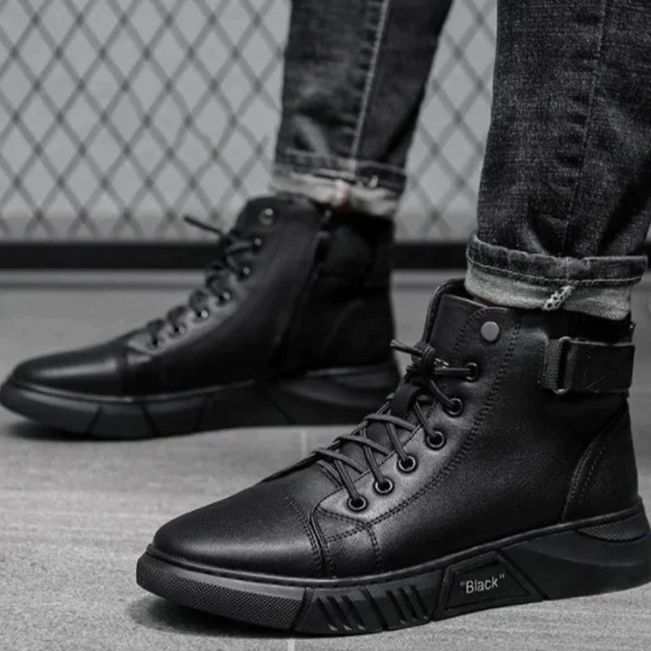 BlackBoots™ | Black handmade warm leather boots! - UpLivings
