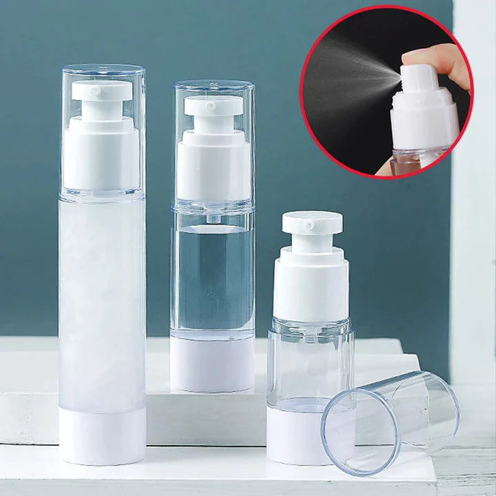ConvenientContainers™ | Vacuum Cosmetic Travel Bottles (Set Of 5 Pieces) - UpLivings