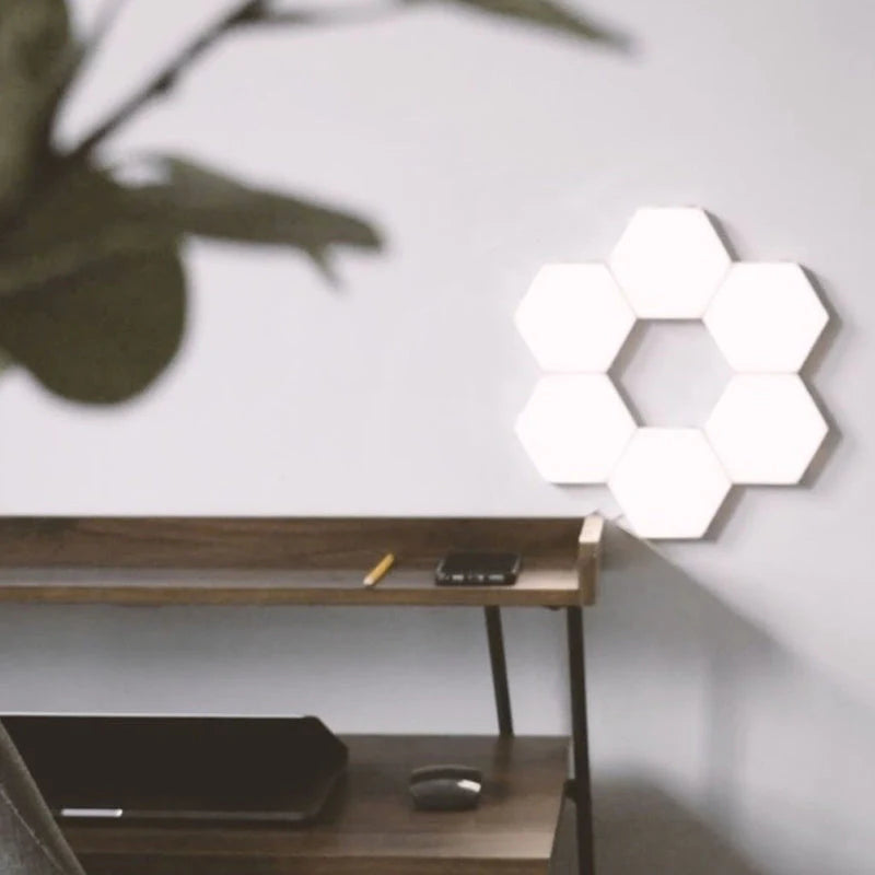 HexagonTouch™ | Remote controllable LED lights with 7 different color modes! - UpLivings