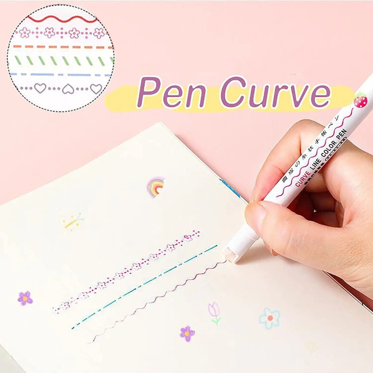 RollerPen™️ | 6 Different Curves Shapes Tip Pens (6 pieces)